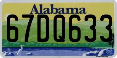 AL license plate 67DQ633