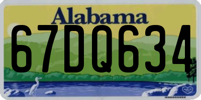 AL license plate 67DQ634