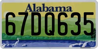 AL license plate 67DQ635