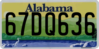 AL license plate 67DQ636