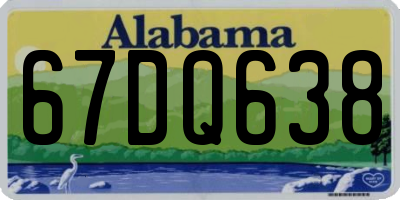 AL license plate 67DQ638