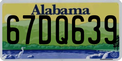 AL license plate 67DQ639