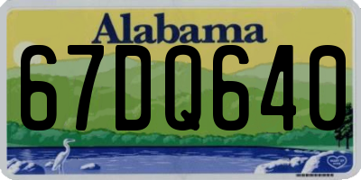 AL license plate 67DQ640