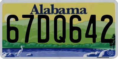 AL license plate 67DQ642