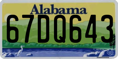 AL license plate 67DQ643