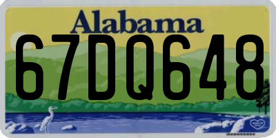 AL license plate 67DQ648