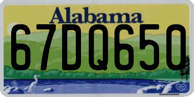 AL license plate 67DQ650