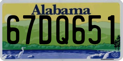 AL license plate 67DQ651