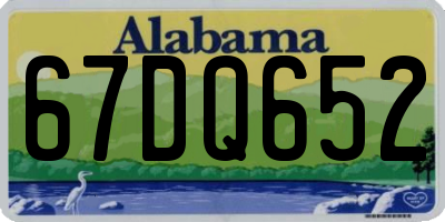 AL license plate 67DQ652