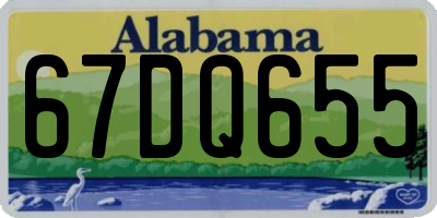 AL license plate 67DQ655