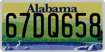 AL license plate 67DQ658