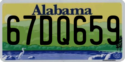 AL license plate 67DQ659