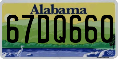 AL license plate 67DQ660