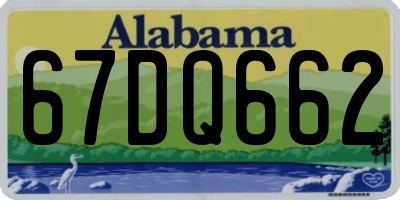 AL license plate 67DQ662