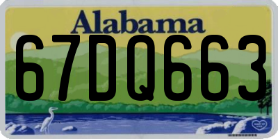 AL license plate 67DQ663