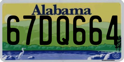 AL license plate 67DQ664