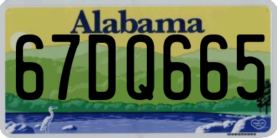 AL license plate 67DQ665