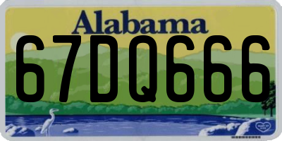 AL license plate 67DQ666