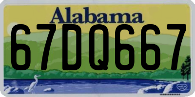 AL license plate 67DQ667