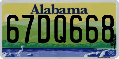 AL license plate 67DQ668