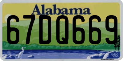 AL license plate 67DQ669