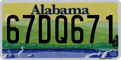 AL license plate 67DQ671