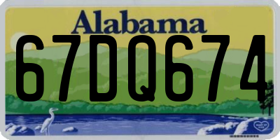 AL license plate 67DQ674