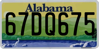 AL license plate 67DQ675