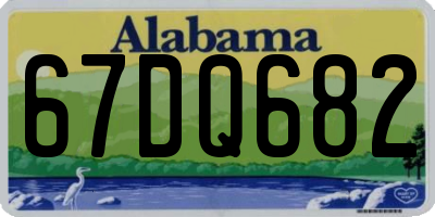 AL license plate 67DQ682