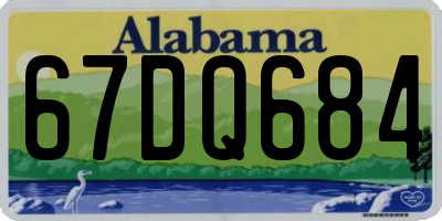 AL license plate 67DQ684