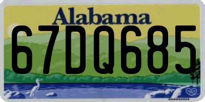 AL license plate 67DQ685