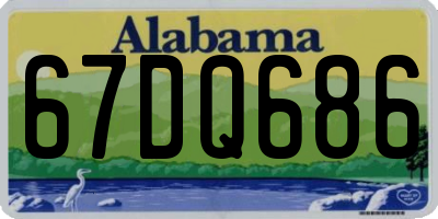 AL license plate 67DQ686