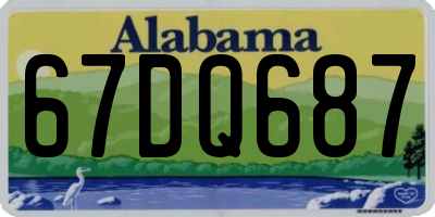 AL license plate 67DQ687