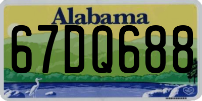 AL license plate 67DQ688