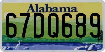 AL license plate 67DQ689