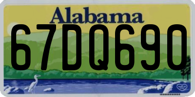 AL license plate 67DQ690