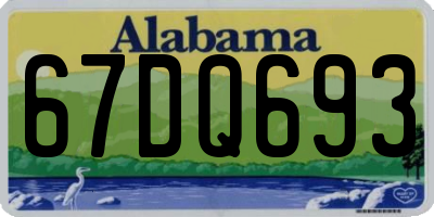 AL license plate 67DQ693