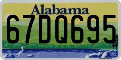 AL license plate 67DQ695