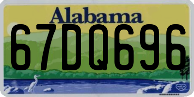 AL license plate 67DQ696