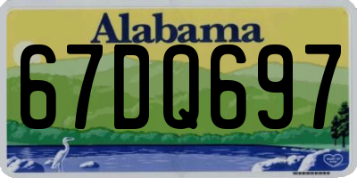 AL license plate 67DQ697