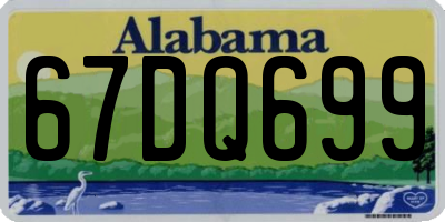 AL license plate 67DQ699