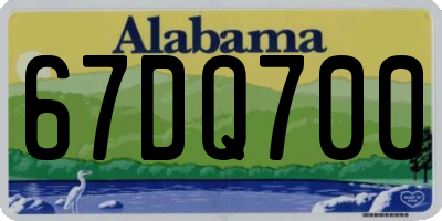 AL license plate 67DQ700