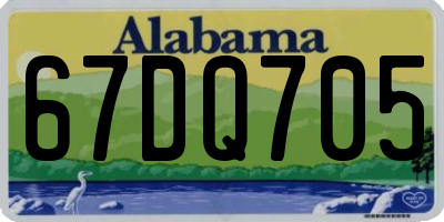 AL license plate 67DQ705