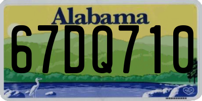 AL license plate 67DQ710