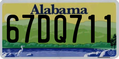 AL license plate 67DQ711