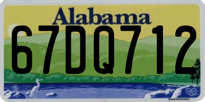 AL license plate 67DQ712