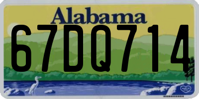 AL license plate 67DQ714