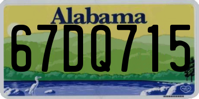 AL license plate 67DQ715