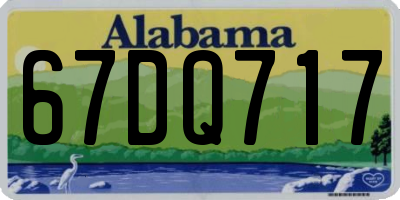 AL license plate 67DQ717