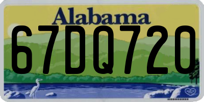 AL license plate 67DQ720